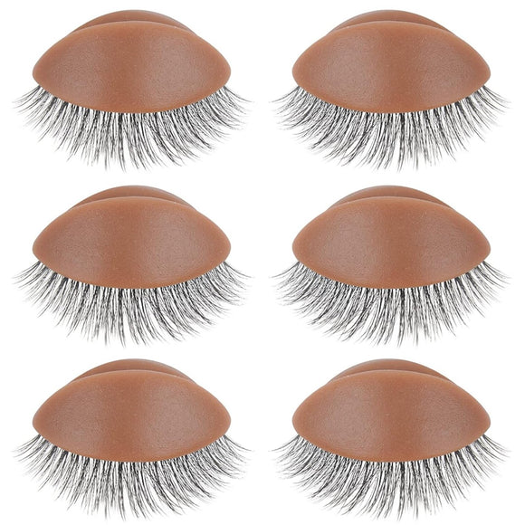 Mannequin Practice Head Replacement Eyelids - 3 Pairs - Dark Skin