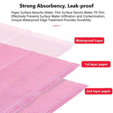 Disposable Multi-Purpose Beauty Pad Paper- 125pcs - Pink