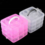 Storage Box Plastic - 3 Layer 18 Grid