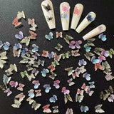 Mini Transparent Butterfly Nail Charms - 20pcs