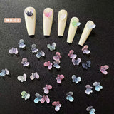 Mini Transparent Butterfly Nail Charms - 20pcs