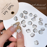 Ice Flower Faceted Nail Charms - 2pcs