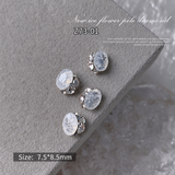Ice Flower Faceted Nail Charms - 2pcs