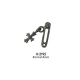 Brooch Cross Metal Nail Charms - 5pcs