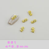 Metal Floral Nail Charms - 10pcs
