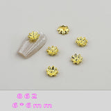 Metal Floral Nail Charms - 10pcs