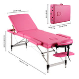 Portable Massage Bed with Aluminium Legs - Black