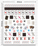 Nail Sticker - LV / Cards / Poker - (CA-694)