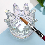 Crown Glass Brush Holder