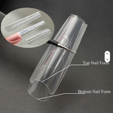 Nail Extension Re-Usable - Sandwich Dual Form - 140pcs/15 Sizes - Coffin