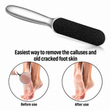 Pedicure Foot File - Stainless Steel - File & 12 Replacement Pads