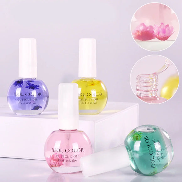 Cuticle Oil with Flowers - Brush On - 15ml