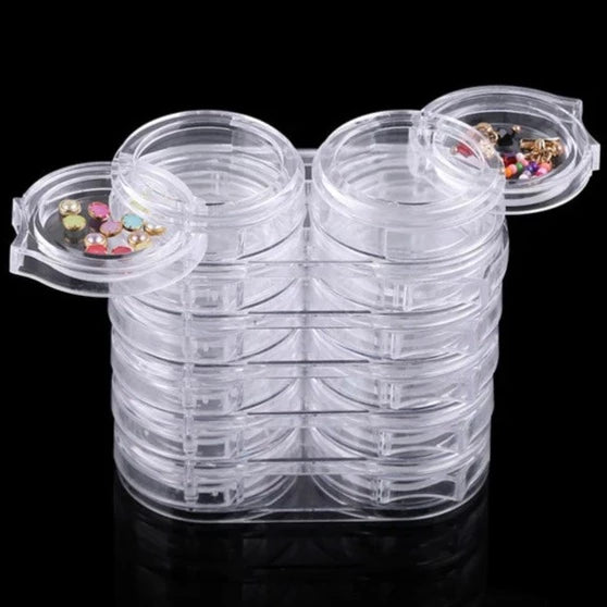Empty Clear Rotate Container - 6 x 2 pcs