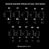 Square - Medium - Full Cover - Soft Gel Nail Tips - 450pcs - Clear