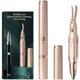 2-in-1 Electric Eyelash Curler and Eyebrow Trimmer