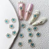 3D Ice Flower Nail Rhinestones - 20pcs Mix Colours