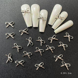 Alloy Ribbon Nail Rhinestones 10pcs