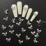 Alloy Bow tie Nail Rhinestones 10pcs