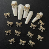 Alloy Ribbon Nail Rhinestones 10pcs