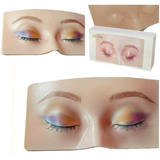 Silicone Makeup Face - Practice Skin Board for Eye Makeup Practice - Close Eyes