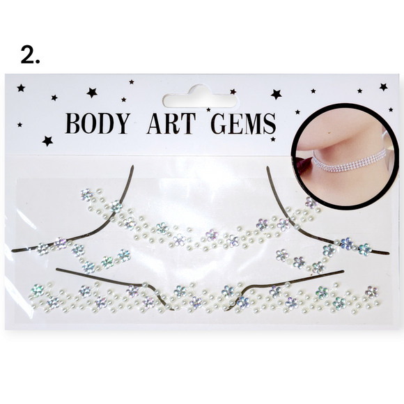 Body Gem Art Sticker - Neck