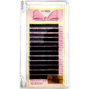 False Eyelashes Extensions - Individual - Mix Size - 0.07D