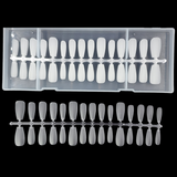 Coffin - Medium - Full Cover - Soft Gel - Clear Matt - Nail Tips - 300pcs - M085