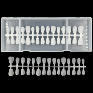 Coffin - Extra Short - Full Cover - Soft Gel - Clear Matt - Nail Tips - 300pcs - M095