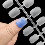 Squoval - Extra Short - Full Cover - Soft Gel - Clear Matt - Nail Tips - 300pcs - M087