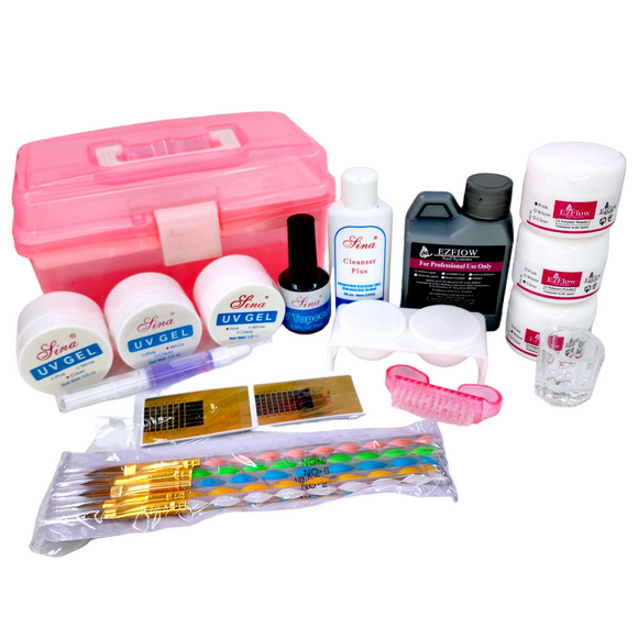 Builder UV Gel & Acrylic Nail Kit - 16pcs