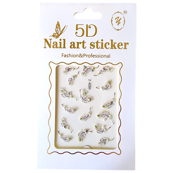 5D Nail Sticker - Z-A089 - Feathers