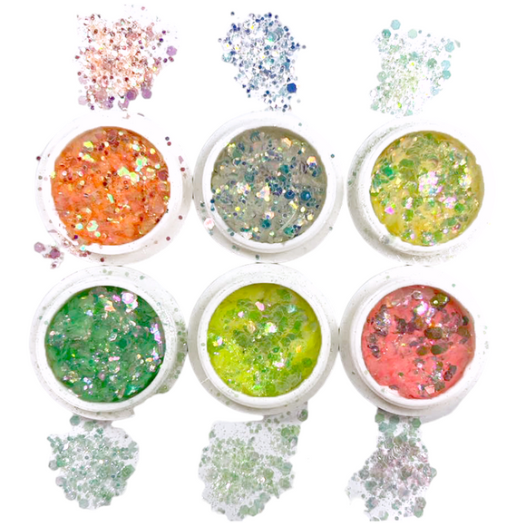 Glitter - Chunky Light - 6pcs