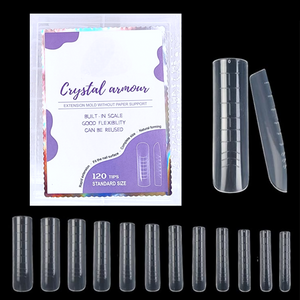 Nail Extension Re-Usable Dual Form/Mould - 120pcs - C-Curve / Straight