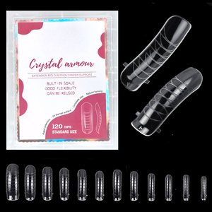 Nail Extension Re-Usable Dual Form/Mould - 120pcs - Square