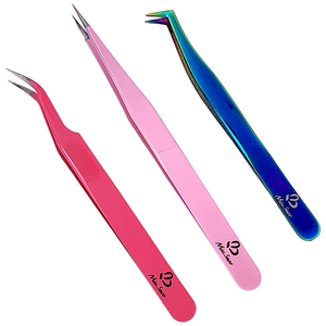 Eyelash Extension Tweezers - 3pcs set - Set A