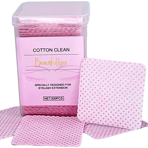 Cotton Wipes - Lint Free - 200pcs - Pink