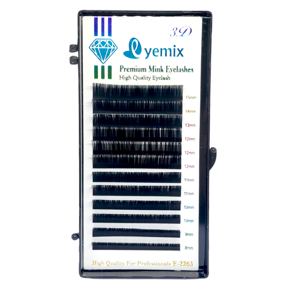 Eyelash Extension - Mink - Single - 0.10D Mix SGS MSDS