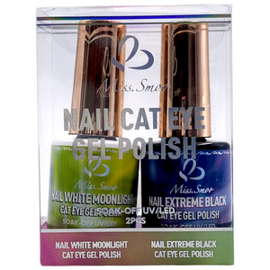 UV Gel Polish - Spar Cat Eye - Silver & Black - 12ml