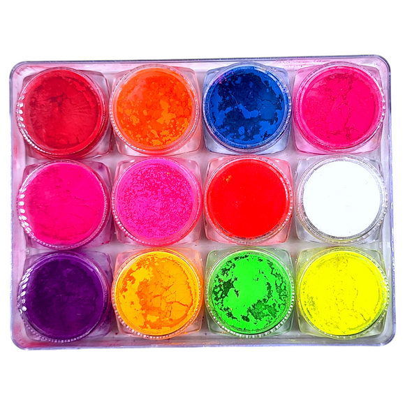 Fluorescent Neon Powder - 12pcs