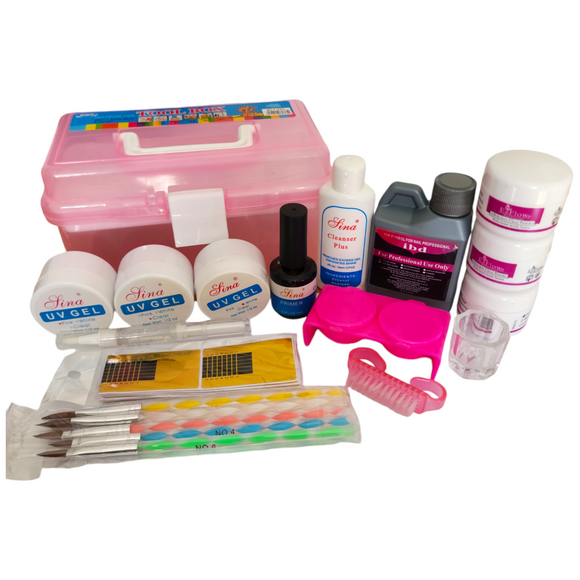 Builder UV Gel & Acrylic Nail Kit - 16pcs