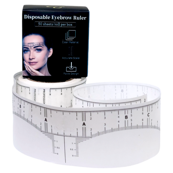 Disposable Eyebrow Ruler - 50pcs