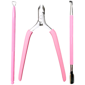 Cuticle Nipper Set - Pink - 3pcs