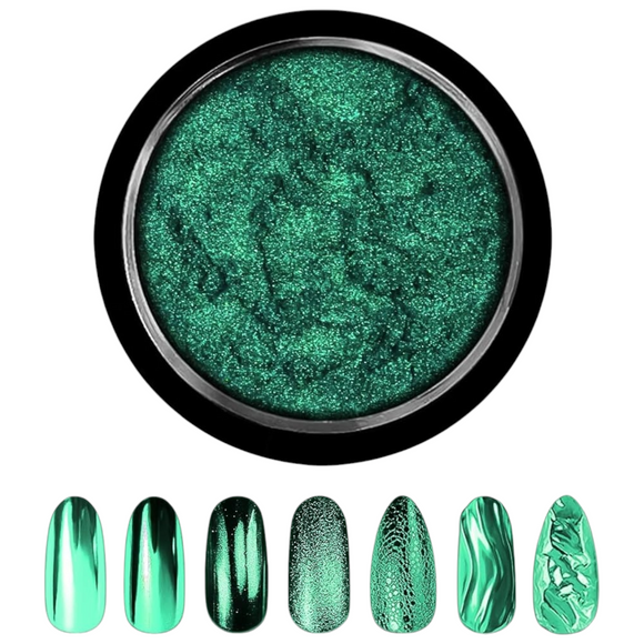 Chrome Mirror Powder - Dark Green