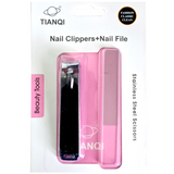 Nail Clipper & Crystal Glass Nail File - Set