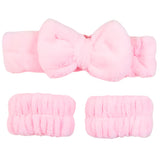 Facial Cleansing - Wrist Bands & Bow Headband - Set