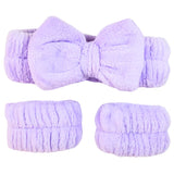Facial Cleansing - Wrist Bands & Bow Headband - Set
