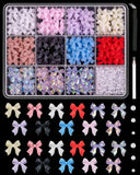 Bows & Pearls Nail Decoration - Mix - 500pcs