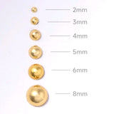 Nail Decoration - Gold - Flat Bottom - Pearls