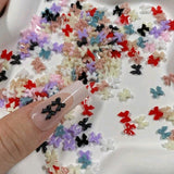 Bows Nail Decoration - Mini Bows - Mix Colours - 100pcs