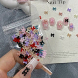 Bows Nail Decoration - Mini Bows - Mix Colours - 100pcs